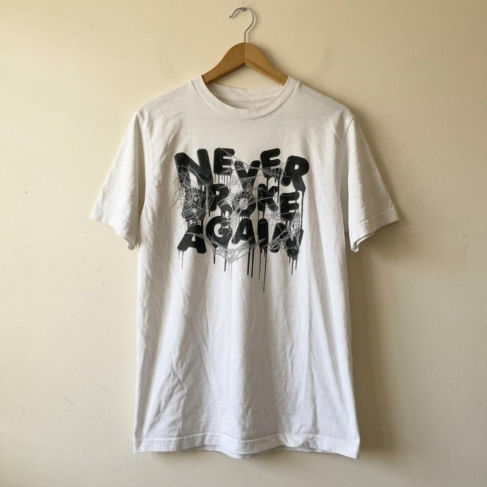 Never Broke Again Shirt Mens Medium White Graphic Drip Spider Web YoungBoy NBA